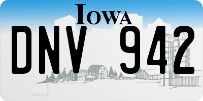 IA license plate DNV942
