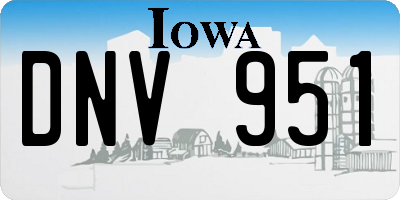 IA license plate DNV951