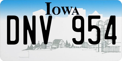 IA license plate DNV954