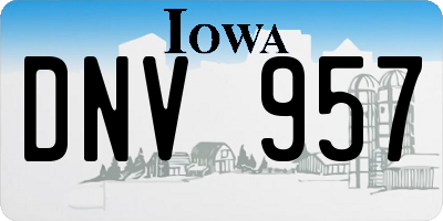 IA license plate DNV957