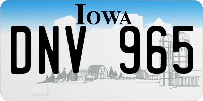 IA license plate DNV965