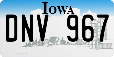 IA license plate DNV967
