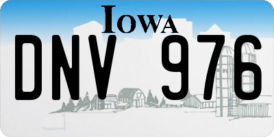 IA license plate DNV976