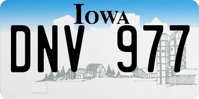 IA license plate DNV977