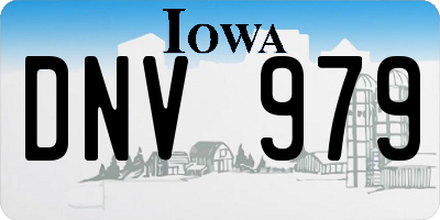 IA license plate DNV979
