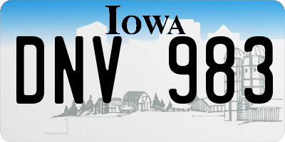 IA license plate DNV983