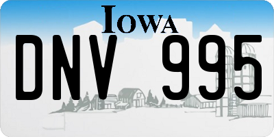 IA license plate DNV995