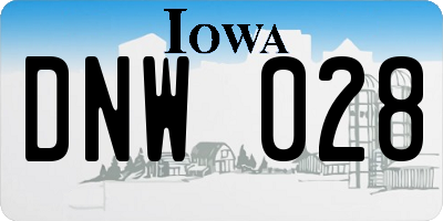 IA license plate DNW028