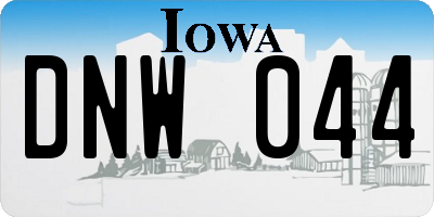 IA license plate DNW044
