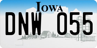 IA license plate DNW055