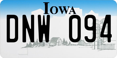 IA license plate DNW094