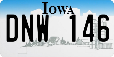 IA license plate DNW146