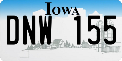 IA license plate DNW155