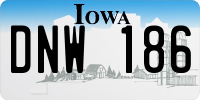 IA license plate DNW186