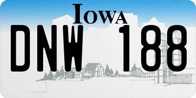 IA license plate DNW188