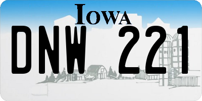 IA license plate DNW221
