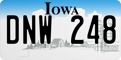 IA license plate DNW248