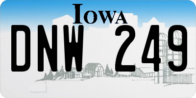 IA license plate DNW249