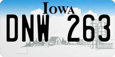 IA license plate DNW263