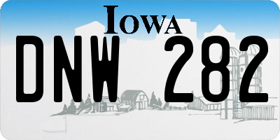 IA license plate DNW282