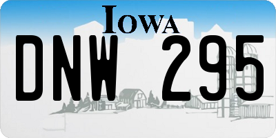 IA license plate DNW295