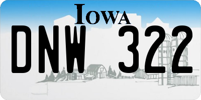 IA license plate DNW322