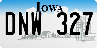 IA license plate DNW327