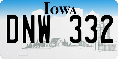 IA license plate DNW332