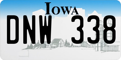 IA license plate DNW338