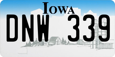 IA license plate DNW339