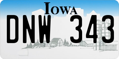 IA license plate DNW343