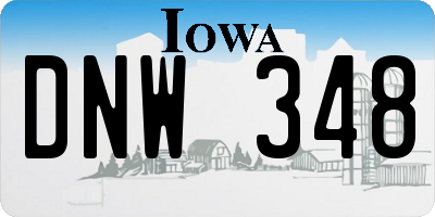IA license plate DNW348