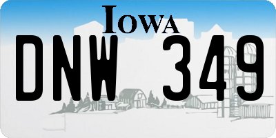 IA license plate DNW349