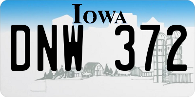 IA license plate DNW372