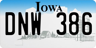 IA license plate DNW386