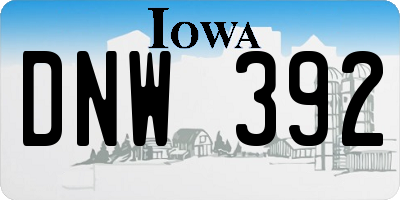 IA license plate DNW392