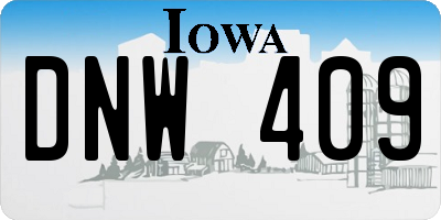 IA license plate DNW409