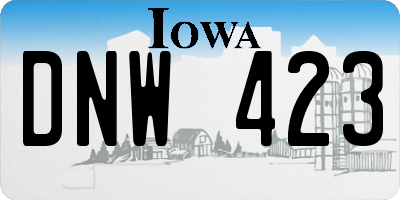 IA license plate DNW423