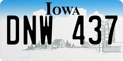 IA license plate DNW437