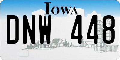 IA license plate DNW448
