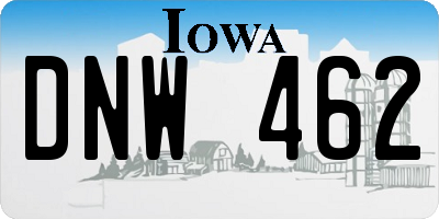 IA license plate DNW462