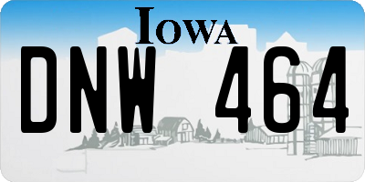 IA license plate DNW464