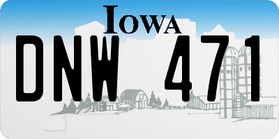 IA license plate DNW471