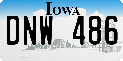 IA license plate DNW486