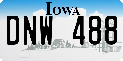 IA license plate DNW488