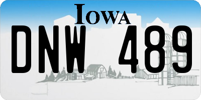 IA license plate DNW489