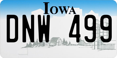 IA license plate DNW499