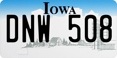 IA license plate DNW508