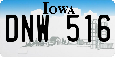 IA license plate DNW516
