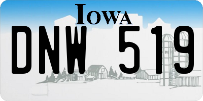 IA license plate DNW519